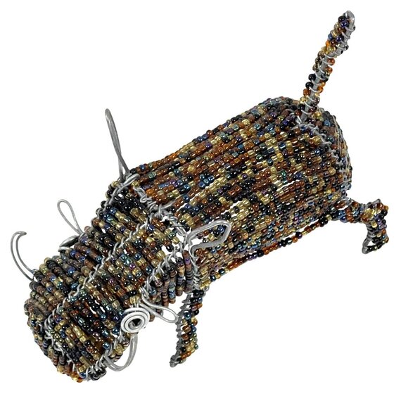 South Africa Warthog Pig Boar Handmade Beaded Wire African Craft Art Sculpture - Picture 4 of 12